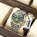 Poedagar Stainless Steel Men Watches Waterproof Chronograph Watch for Men 984